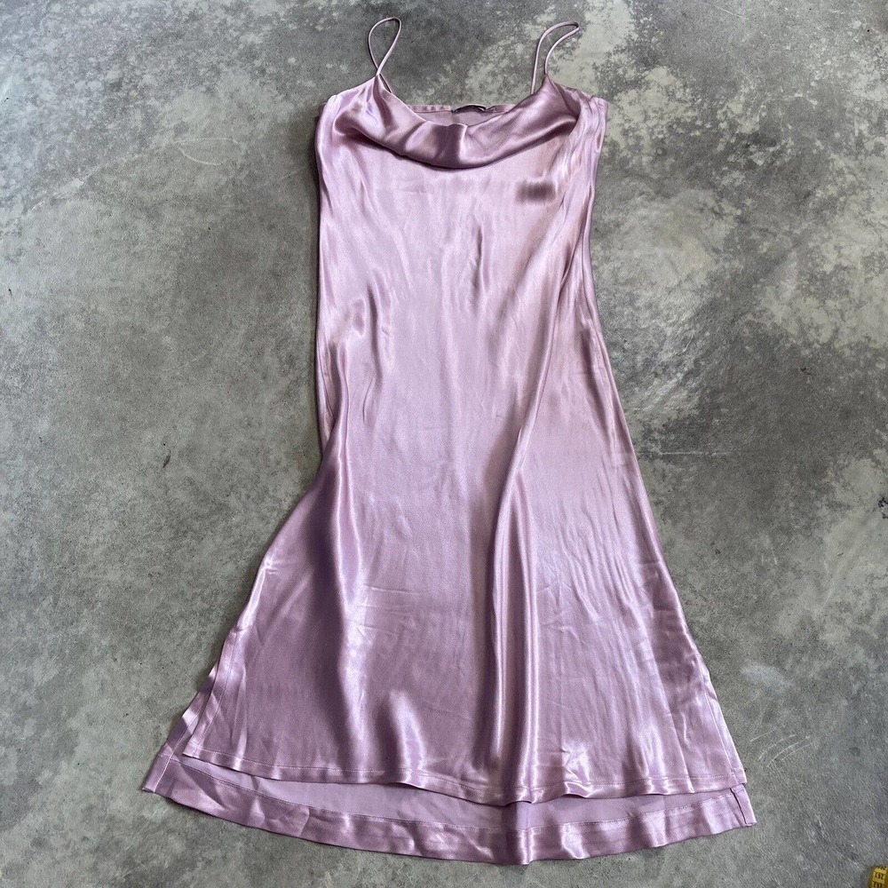 Protagonist Dress Womens Large Viscose Tank Strapy Pink Midi Made in‎ Usa